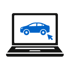 Icon Computer mit Auto